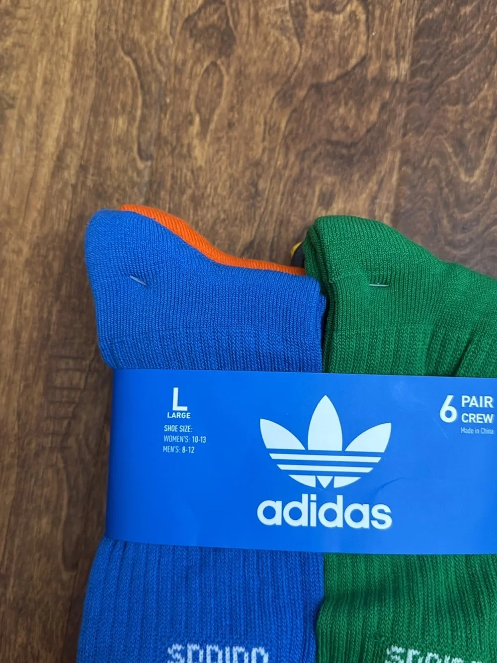 adidas Men’s Crew Socks Pack — Multicolor Size L